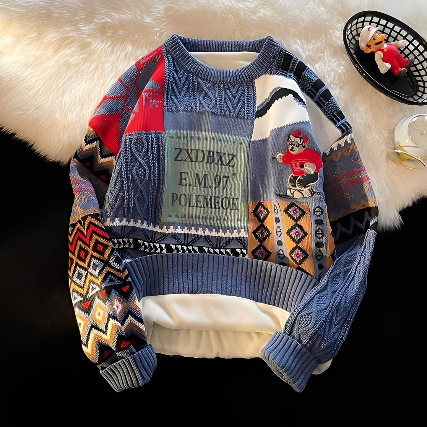 Charles - Pulover de Crăciun stilat, tricotat lejer pentru femei