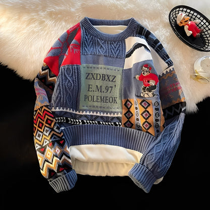 Charles - Pulover de Crăciun stilat, tricotat lejer pentru femei