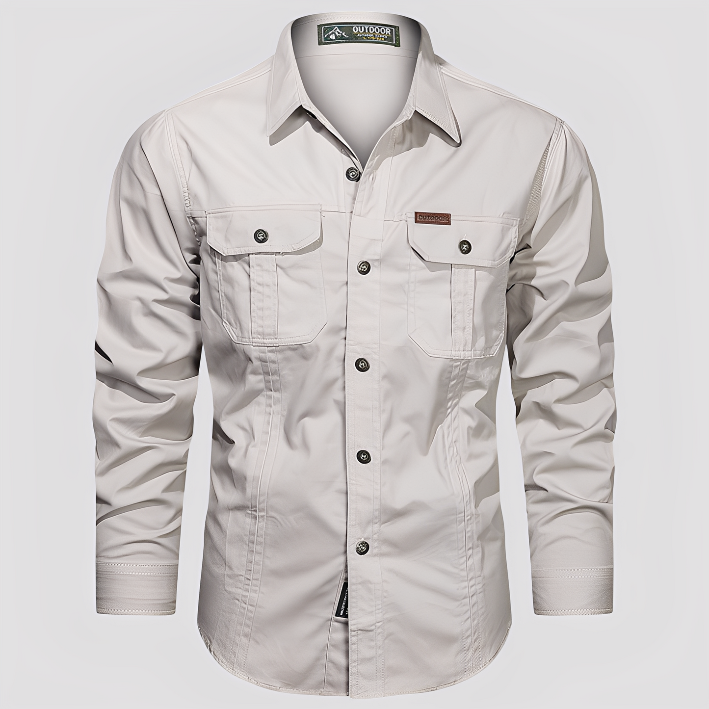 Ranulph - Cămașă Cargo cu Mâneci Lungi pentru Bărbați