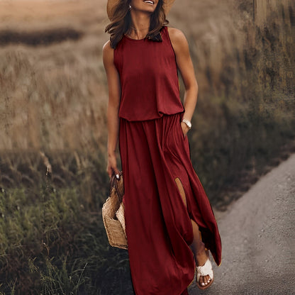 Calla – Rochie Lunga Fluida și Fără Vreme
