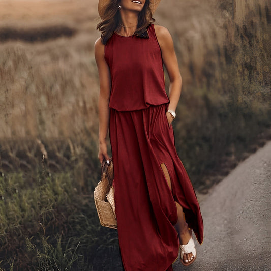 Calla – Rochie Lunga Fluida și Fără Vreme