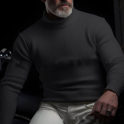 Jaron - Pulover cu guler înalt lejer pentru bărbați