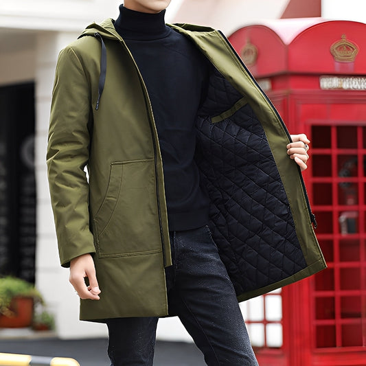 Lucas - Jachetă groasă, impermeabilă, cu glugă pentru bărbați