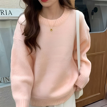 Roxanna - Pulover oversize simplu pentru dame