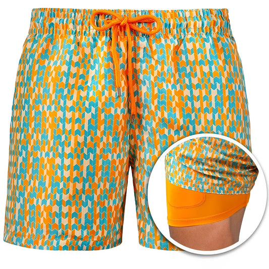 Edric - Pantaloni scurți de baie imprimați și eleganți pentru bărbați