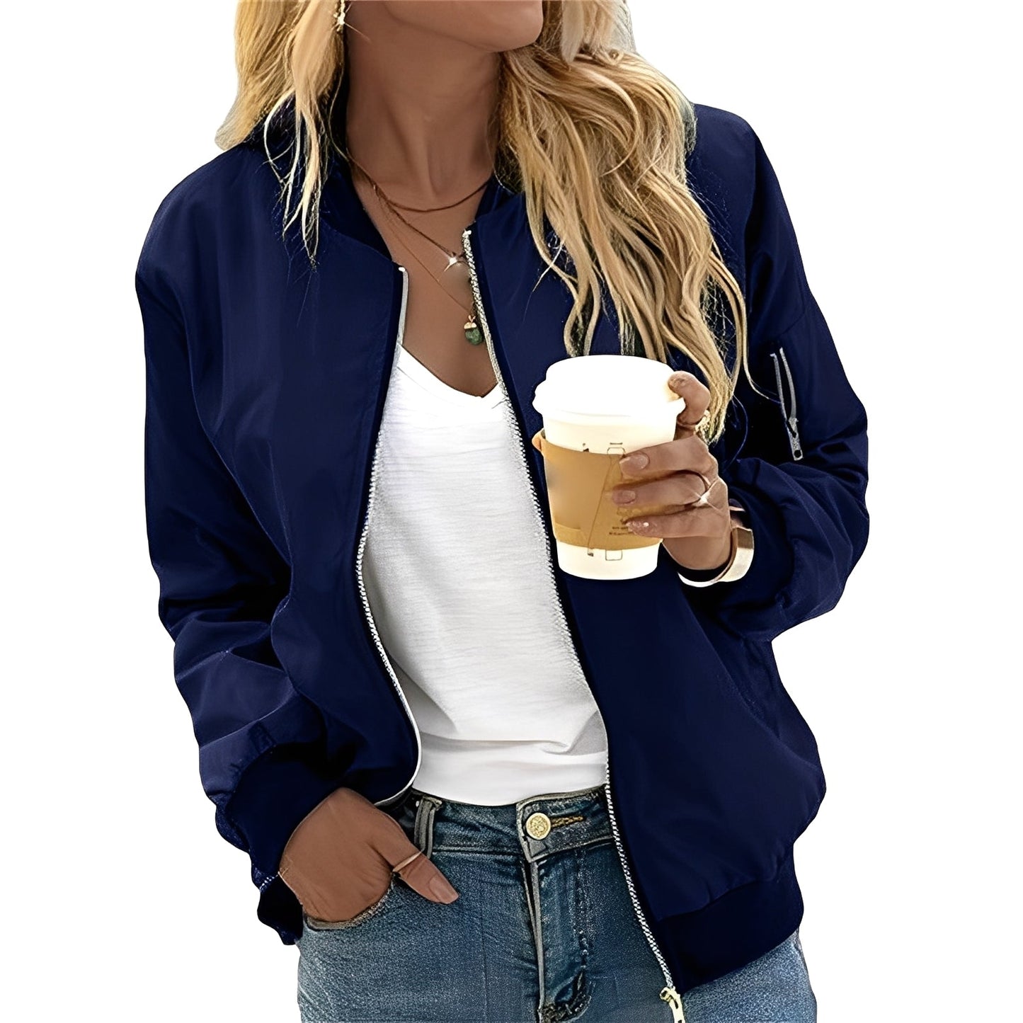 Shirlee - Jachetă bomber lejeră în stil retro pentru femei