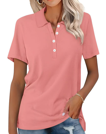Stella - Tricou polo slim-fit lejer pentru femei
