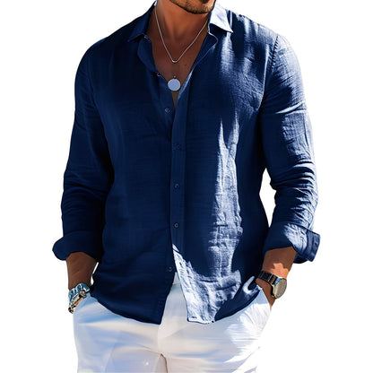 Félicien - Polo-uri clasice cu mânecă lungă pentru bărbați