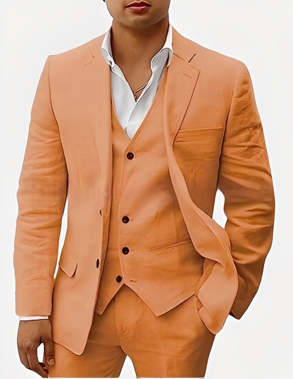 Beckham - Set elegant din in în trei piese pentru bărbați