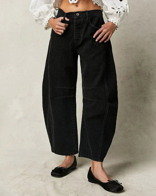 Kira – Jeans Barrel Modelatori cu Talie Medie
