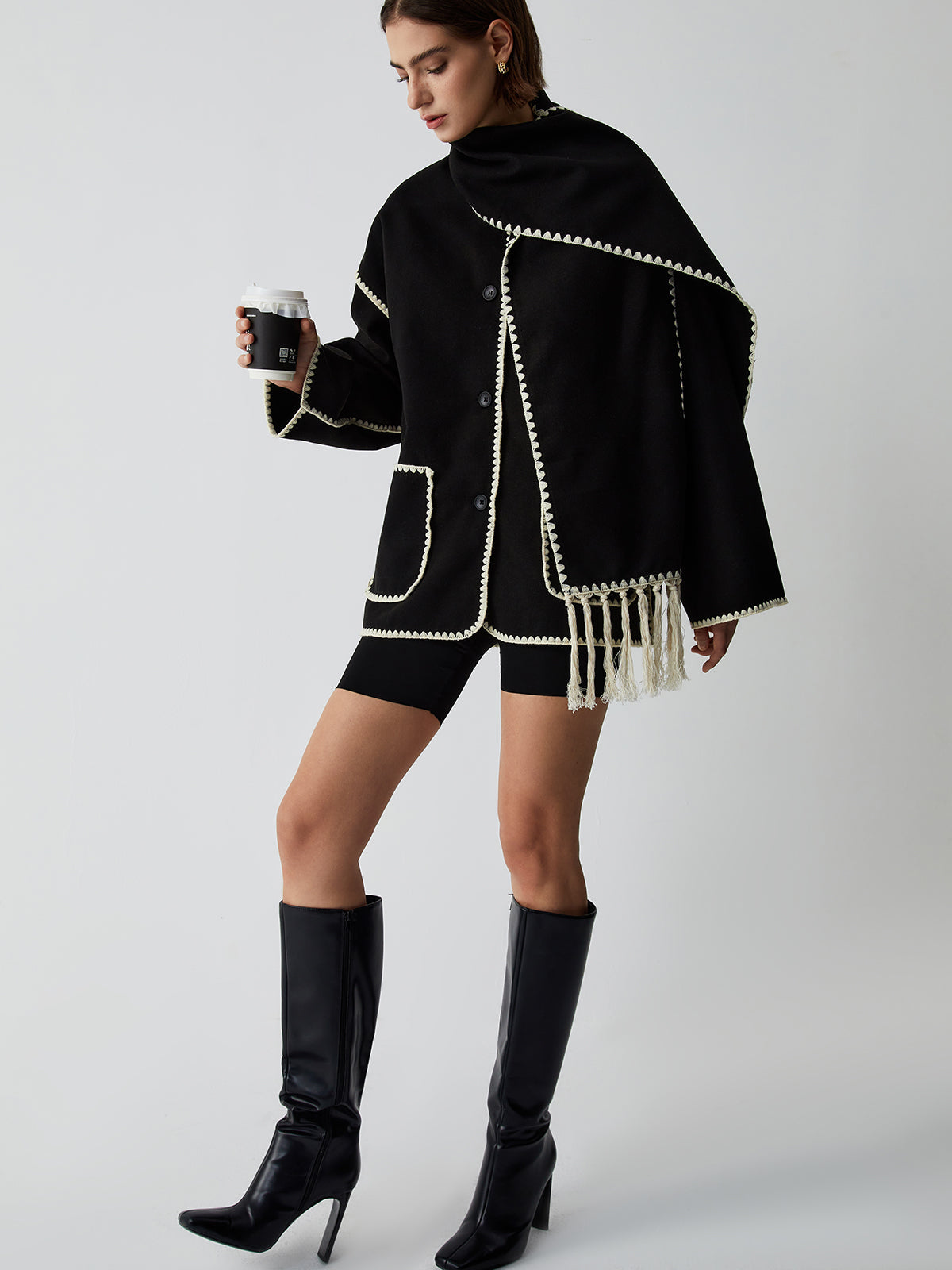 Elodie – Jachetă cu fular