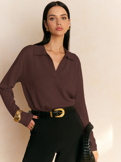 Fiona – Pulover cu guler casual