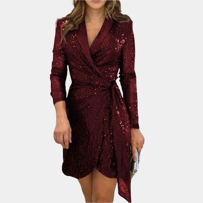 Nessa - Rochie sacou cu curea în talie pentru femei