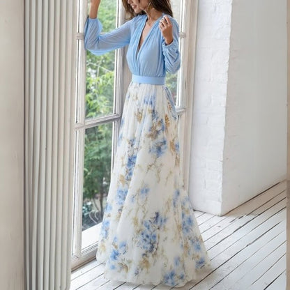 Anastasia - Elegantă Rochie Maxi cu Imprimeu Floral