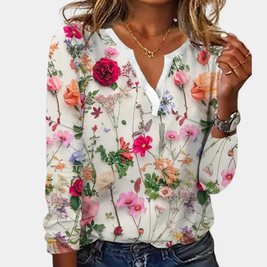 Morwen - Bluza casuală cu flori pentru femei