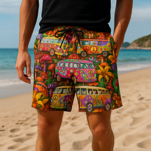 Axel – Pantaloni Scurți de Vară cu Stil Graffiti