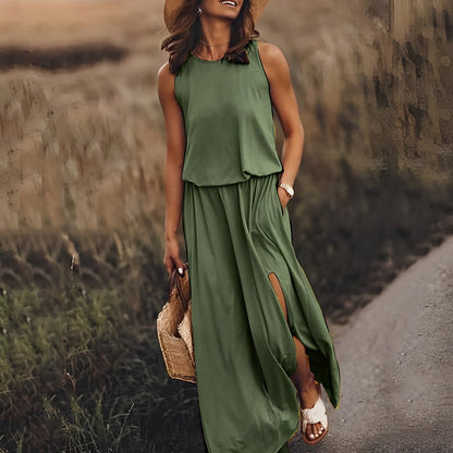 Calla – Rochie Lunga Fluida și Fără Vreme