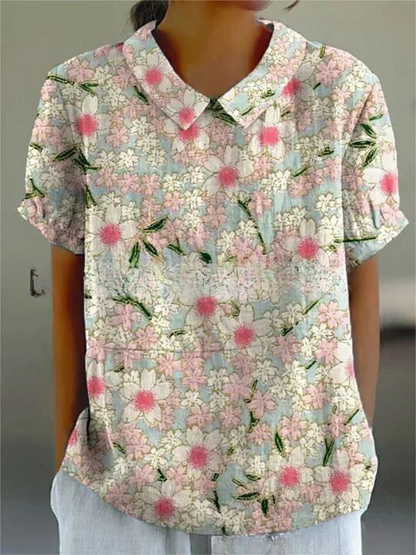 Shelby - Bluza Vintage cu Flori Femei Lejer