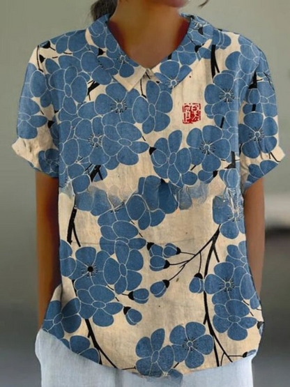 Shelby - Bluza Vintage cu Flori Femei Lejer