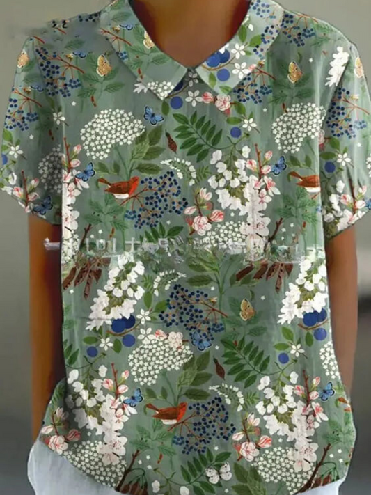 Shelby - Bluza Vintage cu Flori Femei Lejer