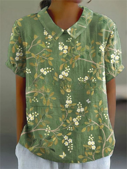 Shelby - Bluza Vintage cu Flori Femei Lejer