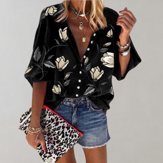 Melian - Bluza cu model floral pentru femei