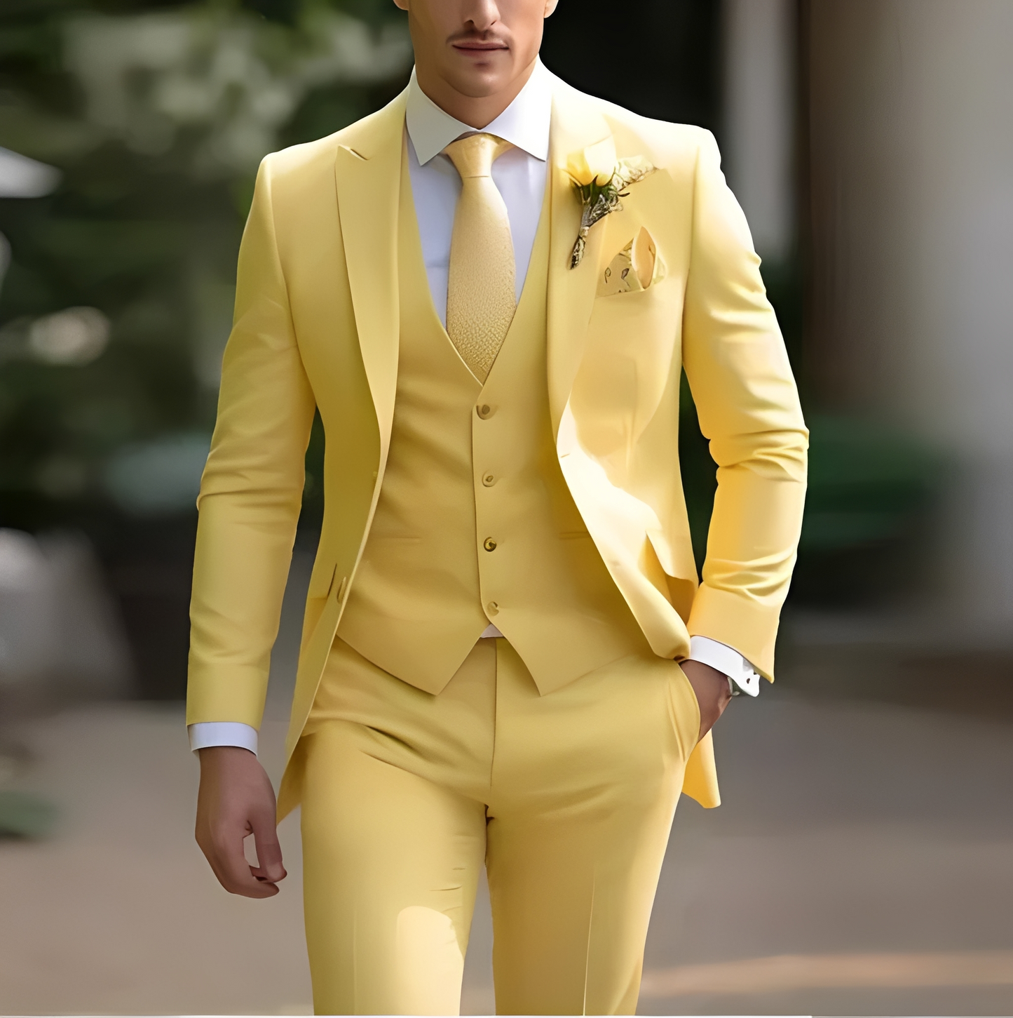 Abenner - Costum formal de trei piese slim fit pentru bărbați