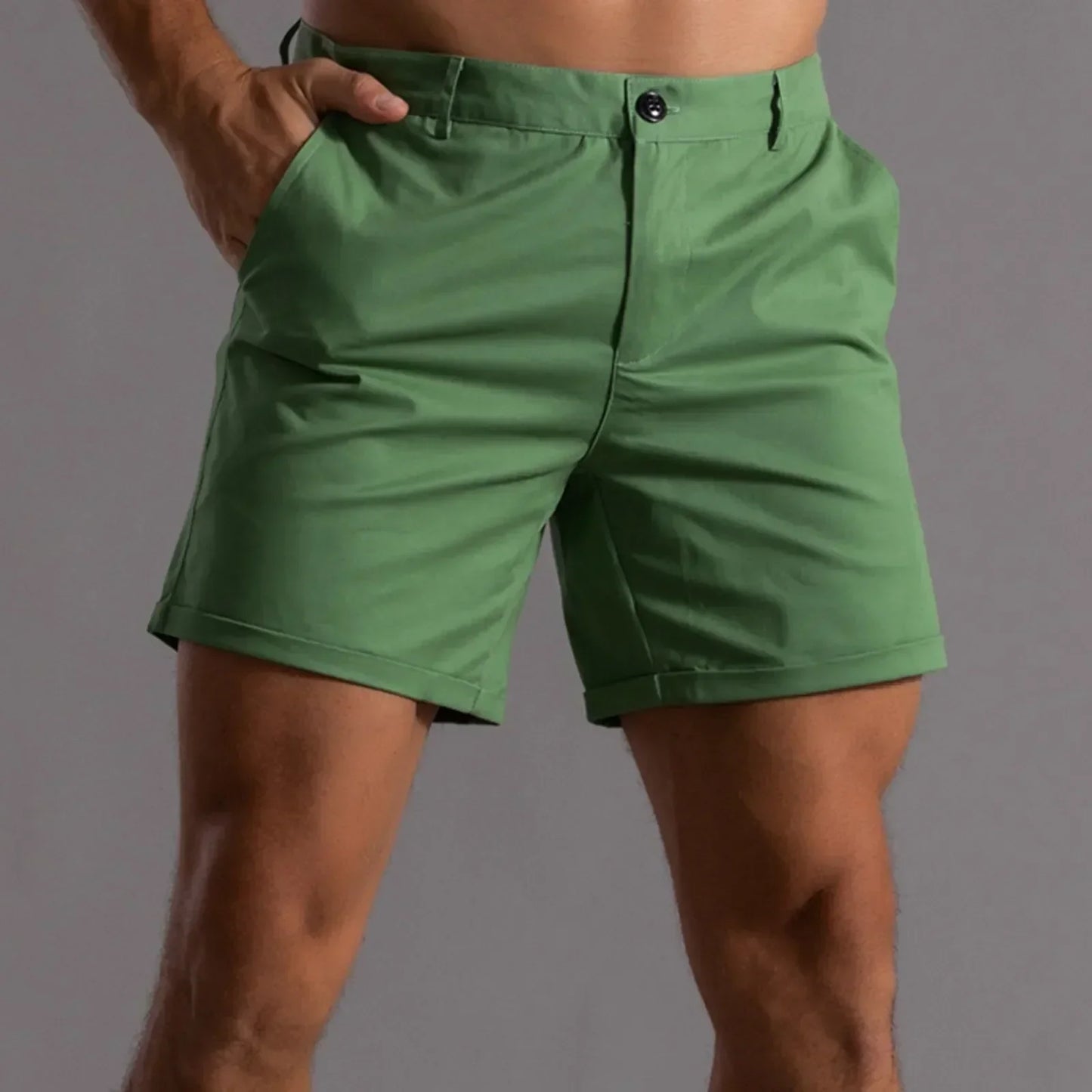Andrie - Pantaloni Scurți Chino Bărbați Vară Elegant