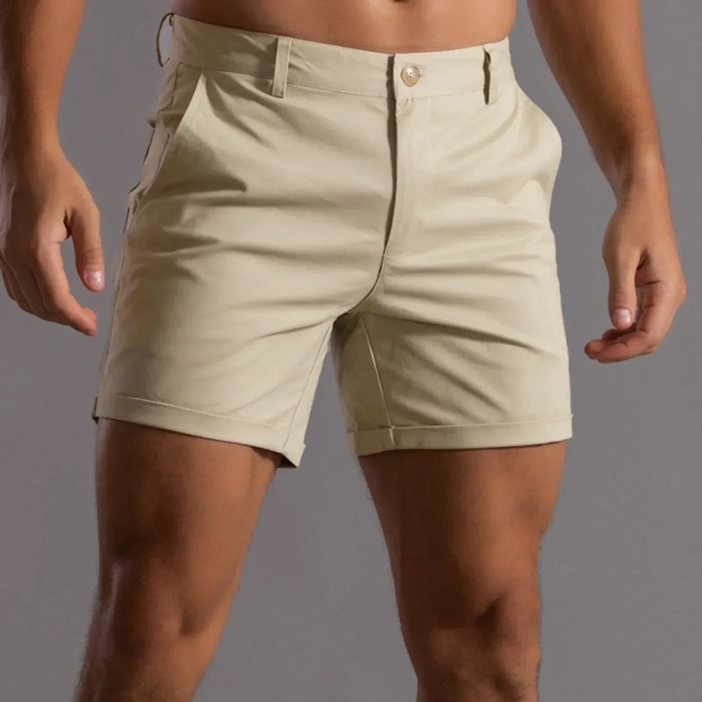 Andrie - Pantaloni Scurți Chino Bărbați Vară Elegant