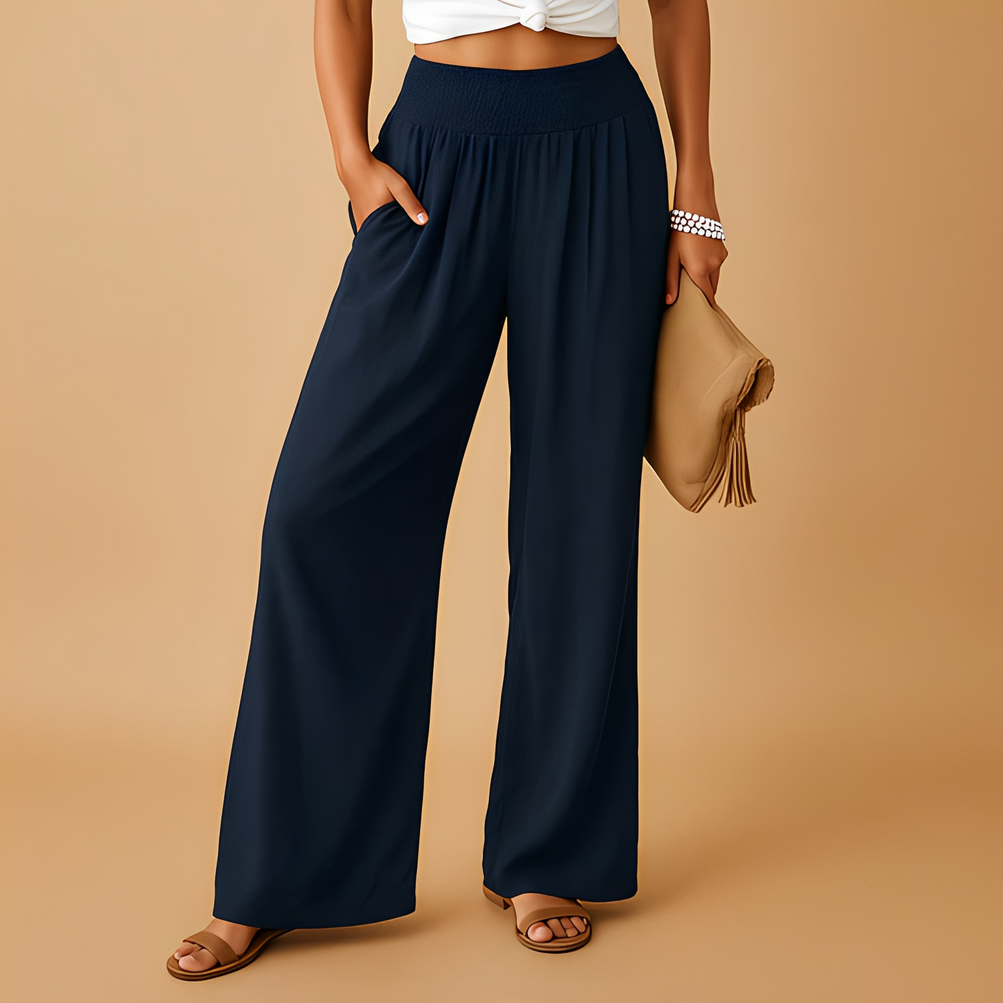 Aldona - Pantalon relaxat cu picioare drepte pentru femei