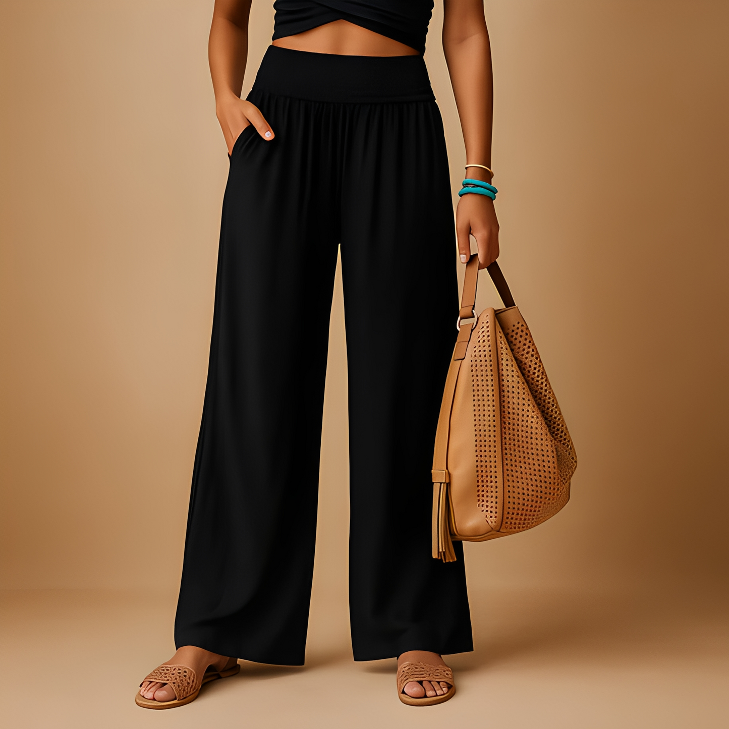 Aldona - Pantalon relaxat cu picioare drepte pentru femei