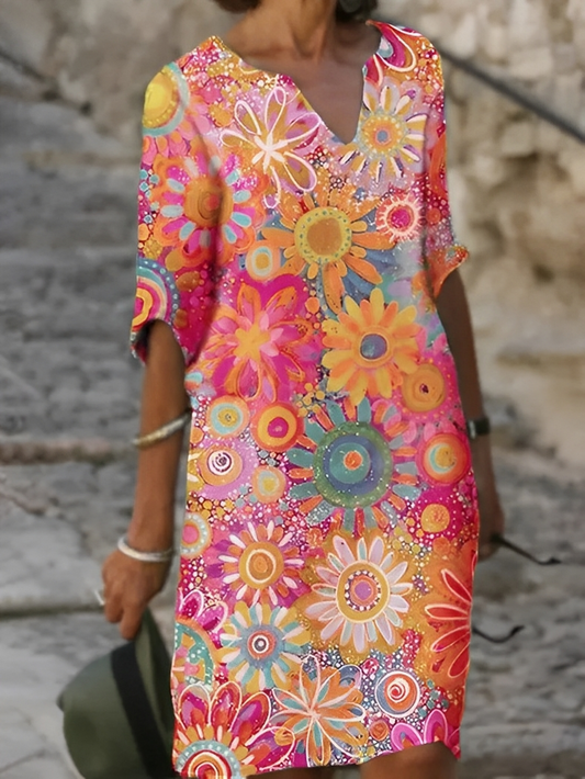 Florine – Rochie cu flori pentru femei