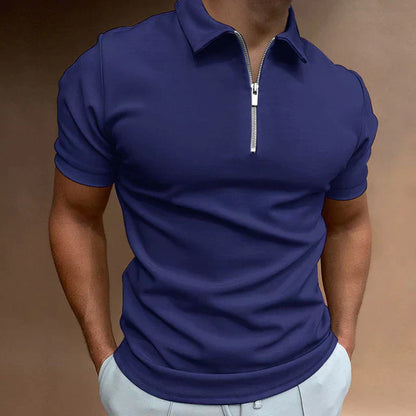 Tarek - Tricou Polo Lejer cu Fermoar