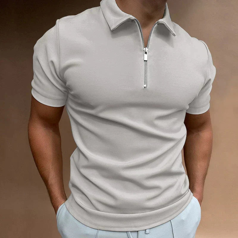 Tarek - Tricou Polo Lejer cu Fermoar