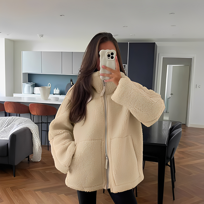 Andréa - Jachetă din polar oversized pentru femei