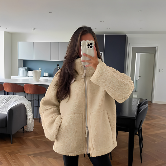 Andréa - Jachetă din polar oversized pentru femei