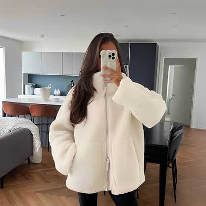 Andréa - Jachetă din polar oversized pentru femei