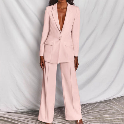 Celeste – Costum elegant sacou și pantaloni