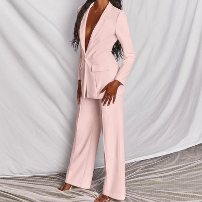 Celeste – Costum elegant sacou și pantaloni