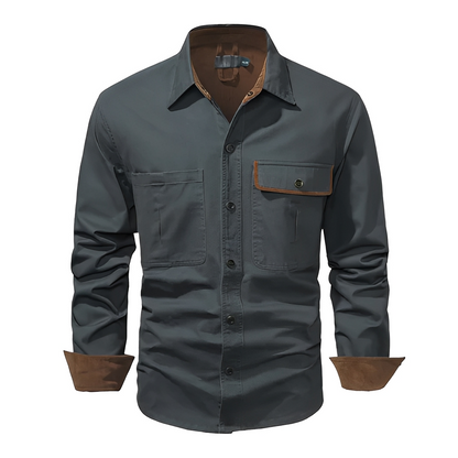 Elly - Polo pentru bărbați cu mâneci lungi, gros și confortabil