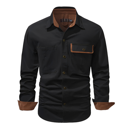 Elly - Polo pentru bărbați cu mâneci lungi, gros și confortabil