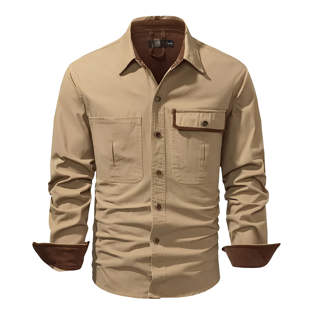 Elly - Polo pentru bărbați cu mâneci lungi, gros și confortabil