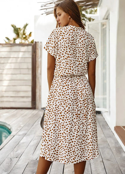 Vexana - Rochie de Vară Lejeră Damă cu Imprimeu Elegant
