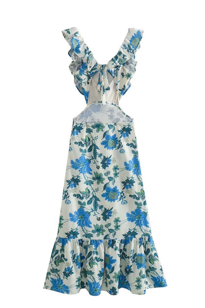 Charlotte - Feminine Bretele Volan Maxi Rochie Vară