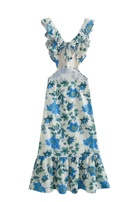 Charlotte - Feminine Bretele Volan Maxi Rochie Vară