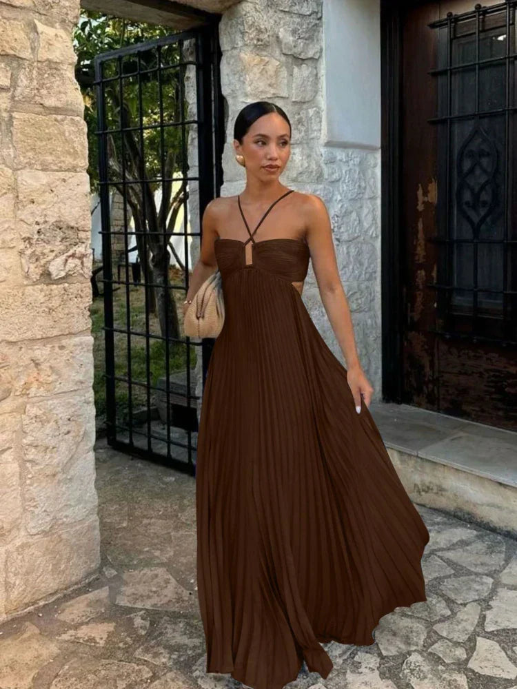 Ayelet - Rochie Maxi cu Pliuri, Versatilă & Elegantă