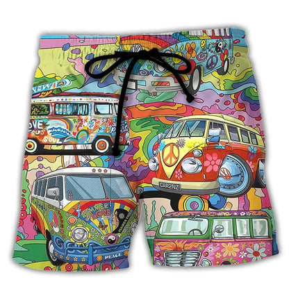 Axel – Pantaloni Scurți de Vară cu Stil Graffiti