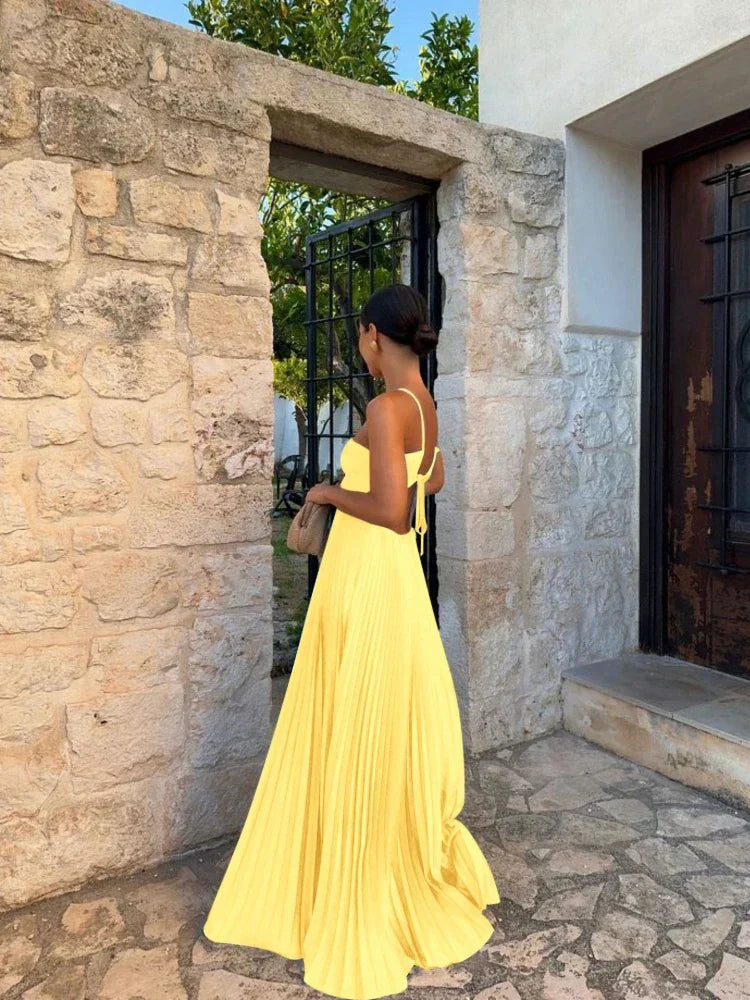 Ayelet - Rochie Maxi cu Pliuri, Versatilă & Elegantă