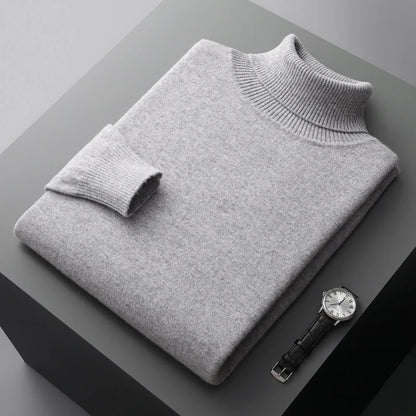 Adam - Clasic Merino Pulover cu Guler Înalt
