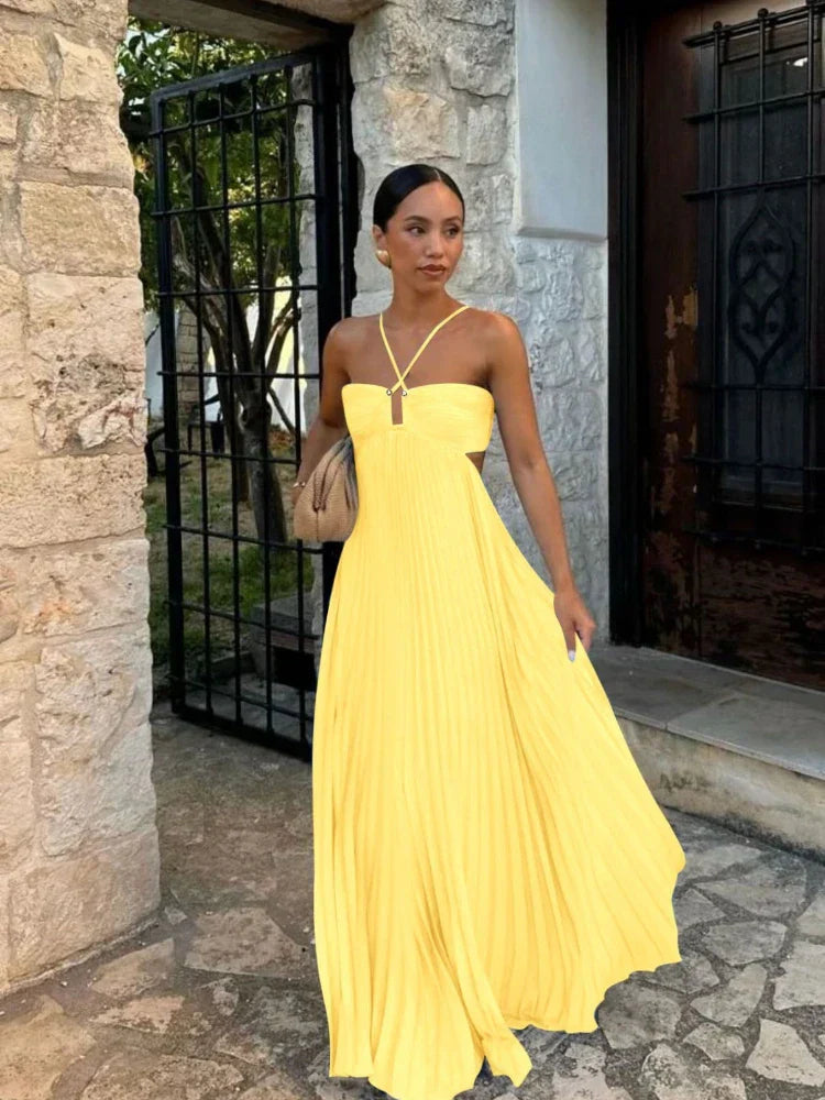 Ayelet - Rochie Maxi cu Pliuri, Versatilă & Elegantă